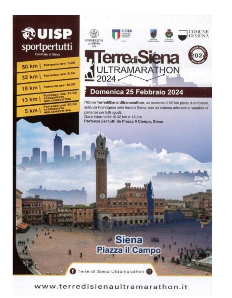9^ Terre di Siena Ultramarathon: quattro giorni al via. Lorenzo Loré